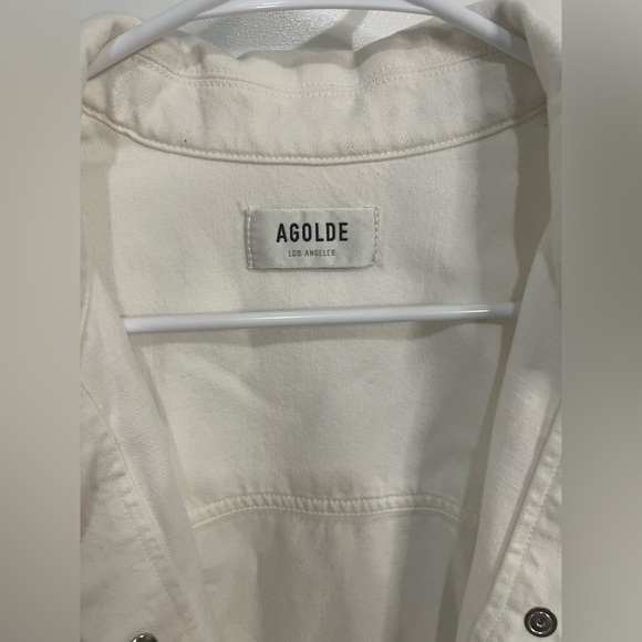 AGOLDE
NYX DENIM SHIRT IN FLOUR Classic White Denim Jacket XS - Picture 10 of 10
